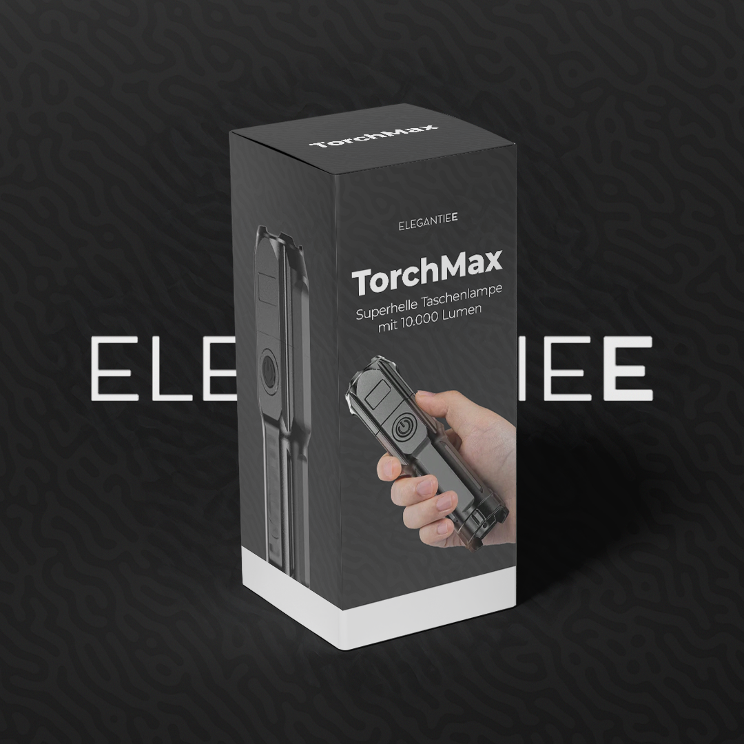TorchMax | Superhelle Taschenlampe mit 10.000 Lumen
